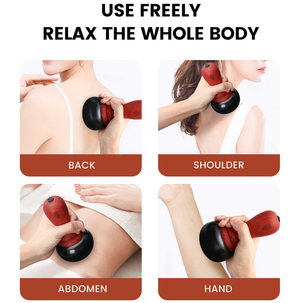 Natural Electric Bianstone for Face Back Gua Sha Massager Slimming Body Skin Lift Care Spa Meridian Dredging Muscle Massage Tool